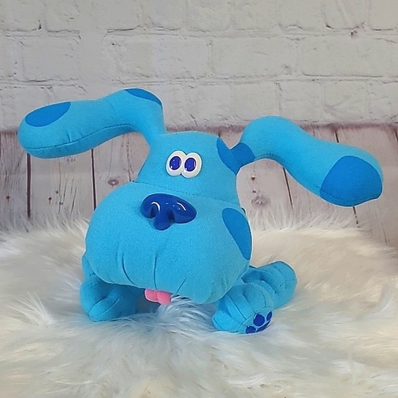 Vintage Tyco 1997 90s Mattel Blues Clues Poseable Blue Plush Stuffed Animal Nick - Picture 4 of 17